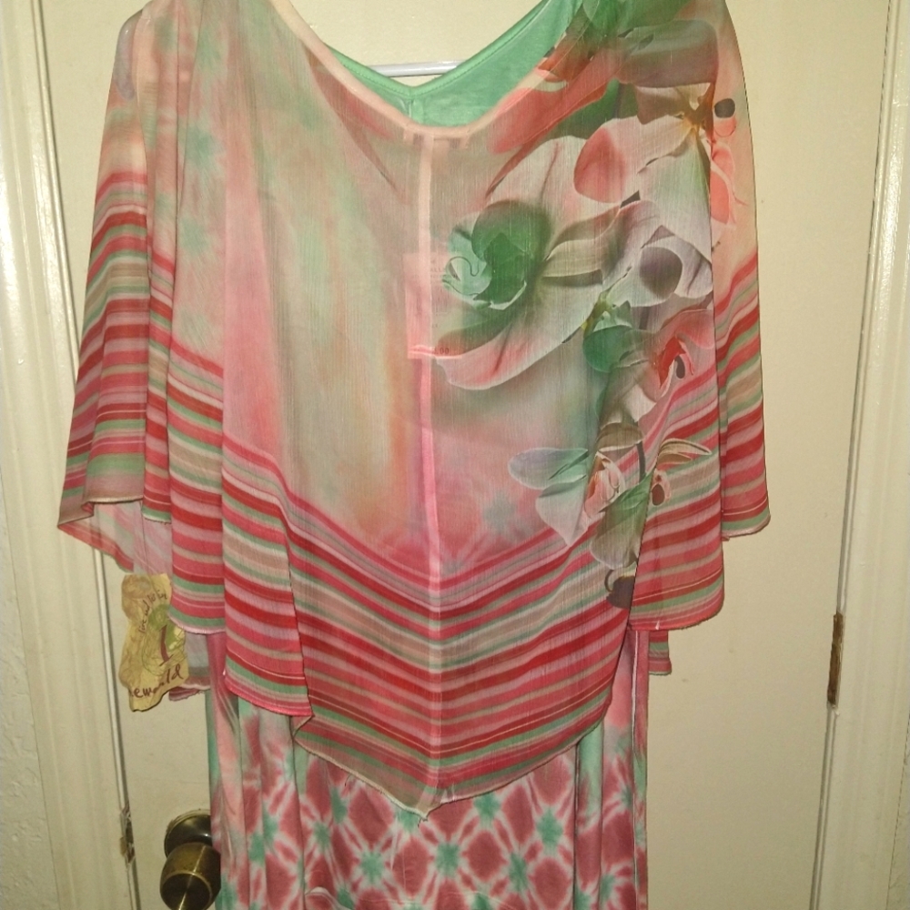 Women multicolor flower print blouse